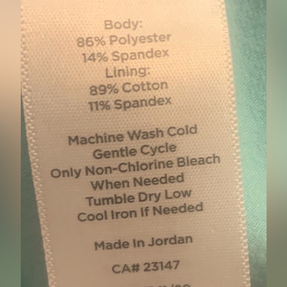 T by Talbots Blue and Green Print Golf/Tennis Athletic Skort - Picture 7 of 8